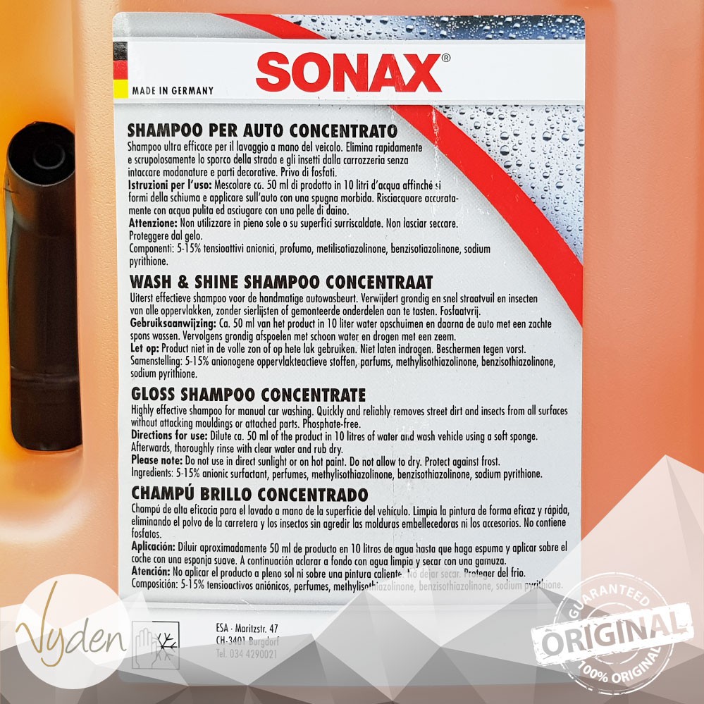 SONAX GLOSS Shampoo 100ml Repack Konsentrat Shampoo Mobil Busa Tebal Licin Kilap MURAH