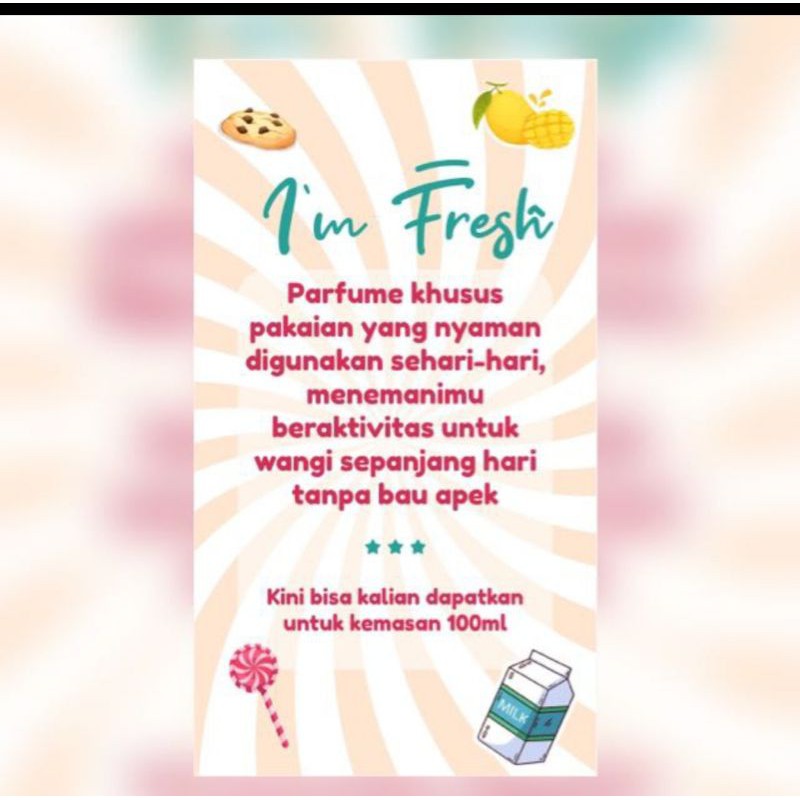 100ml I'M FRESH Parfume khusus Pakaian wangi tahan lama