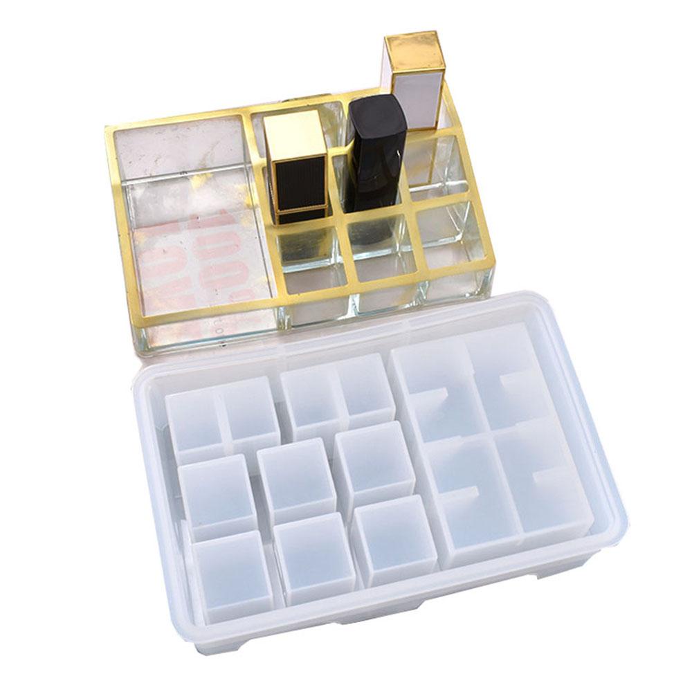 Preva Silikon Tempat Lipstik Seni Makeup Organizer Casting Mold Kotak Penyimpanan Cetakan