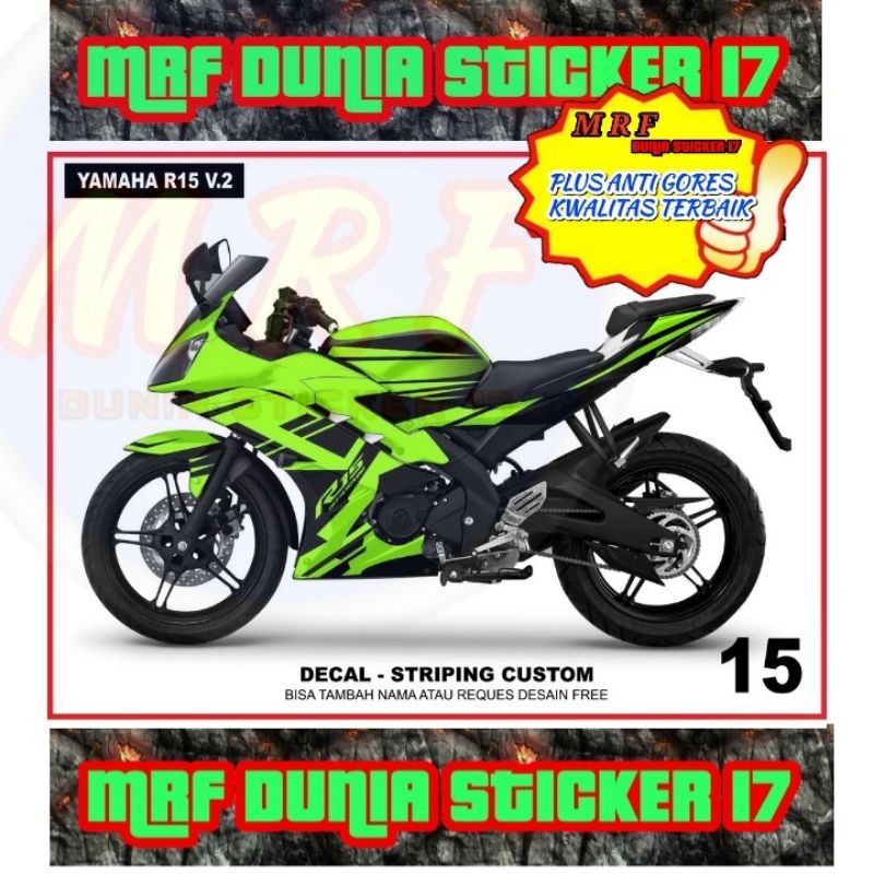 Decal Stiker Motor Yamaha R15 V2 Full Body Modifikasi 15
