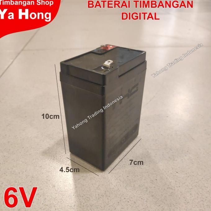 Baterai Timbangan Digital Batere Aki 6 Volt 4Ah Batre 6V4.0Ah