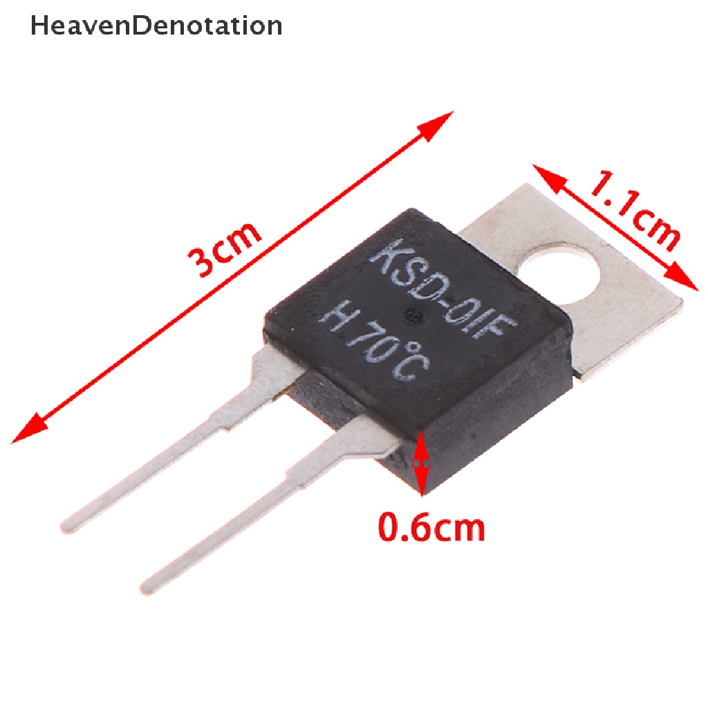 2 Pcs Saklar Sensor Suhu Termostat Ksd-01F 70 Degc