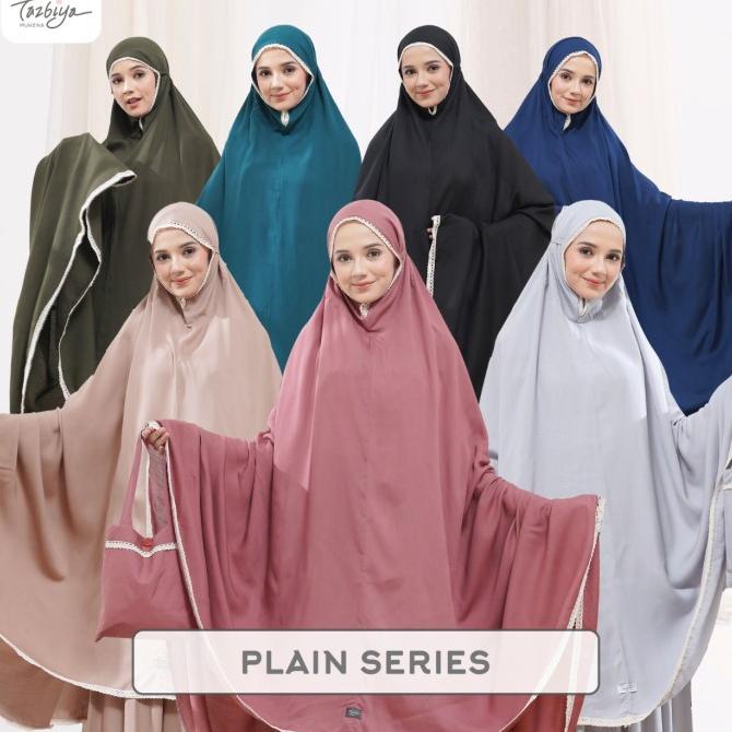 MUKENA TAZBIYA DEWASA PREMIUM JUMBO RENDA PLAIN