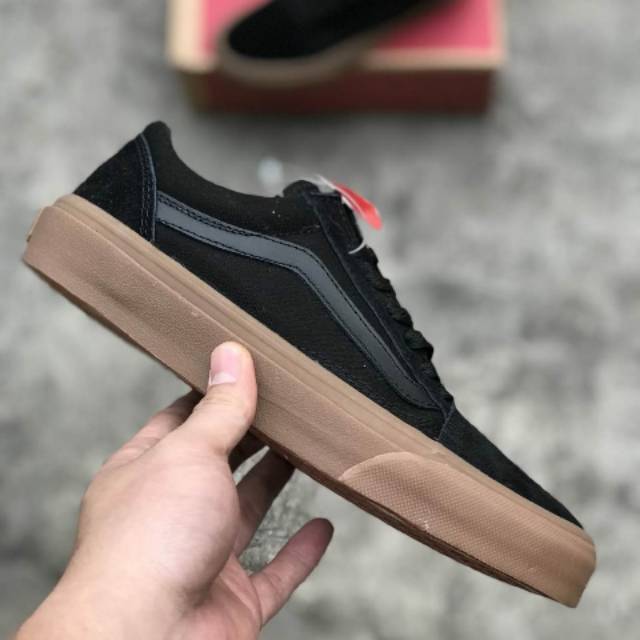 VANS OLDSKOOL BLACK GUM WAFFLE DT