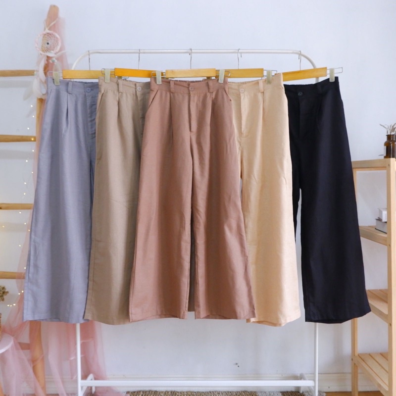 Linen Basic Pants / Cullote