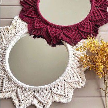 Macrame Mandala Macrame Cermin