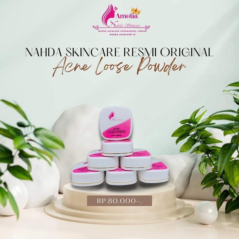 Loose powder nahda Skincare 100% original bedak tabur