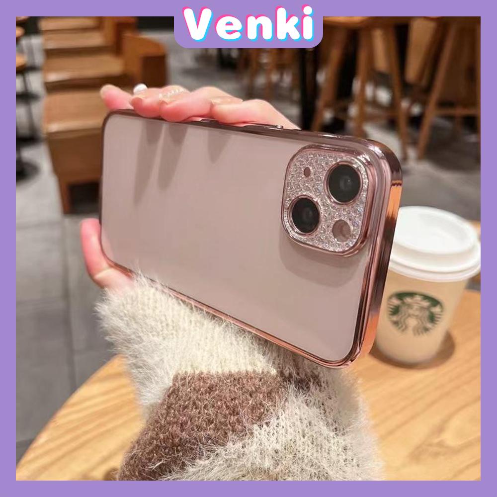 iPhone Case Luxury Plating Bright Diamond with Lens Film Silicone Soft Case Protection Camera Shockproof Simple Compatible For iPhone 14 Pro Max 13 Pro Max 12 Pro Max 11 7Plus XR