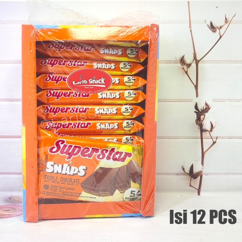 

Wafer Superstar Snap Biskuit Jadul 1 box isi 12x28gr