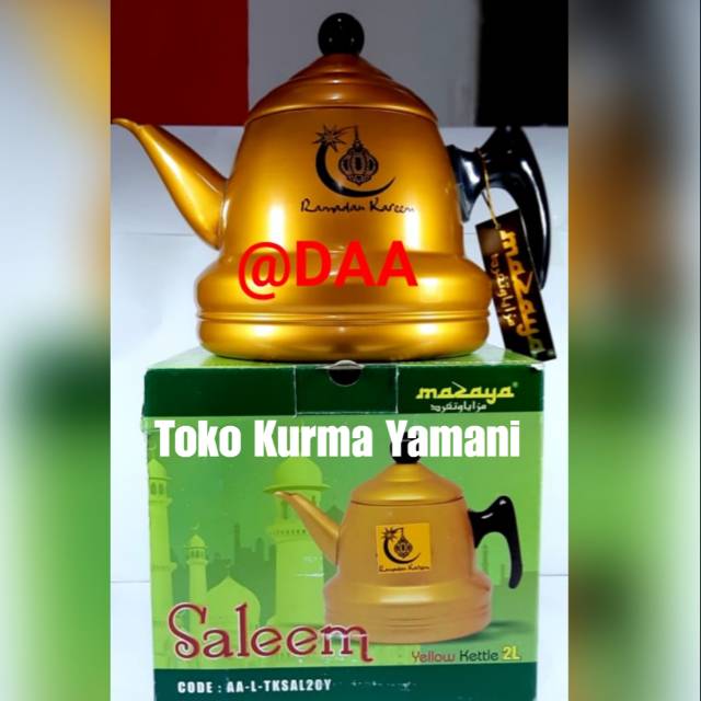 Teko Air Zam Zam Zamzam 2 Liter Merek Saleem Mazaya / Teko Arab / Teko Air