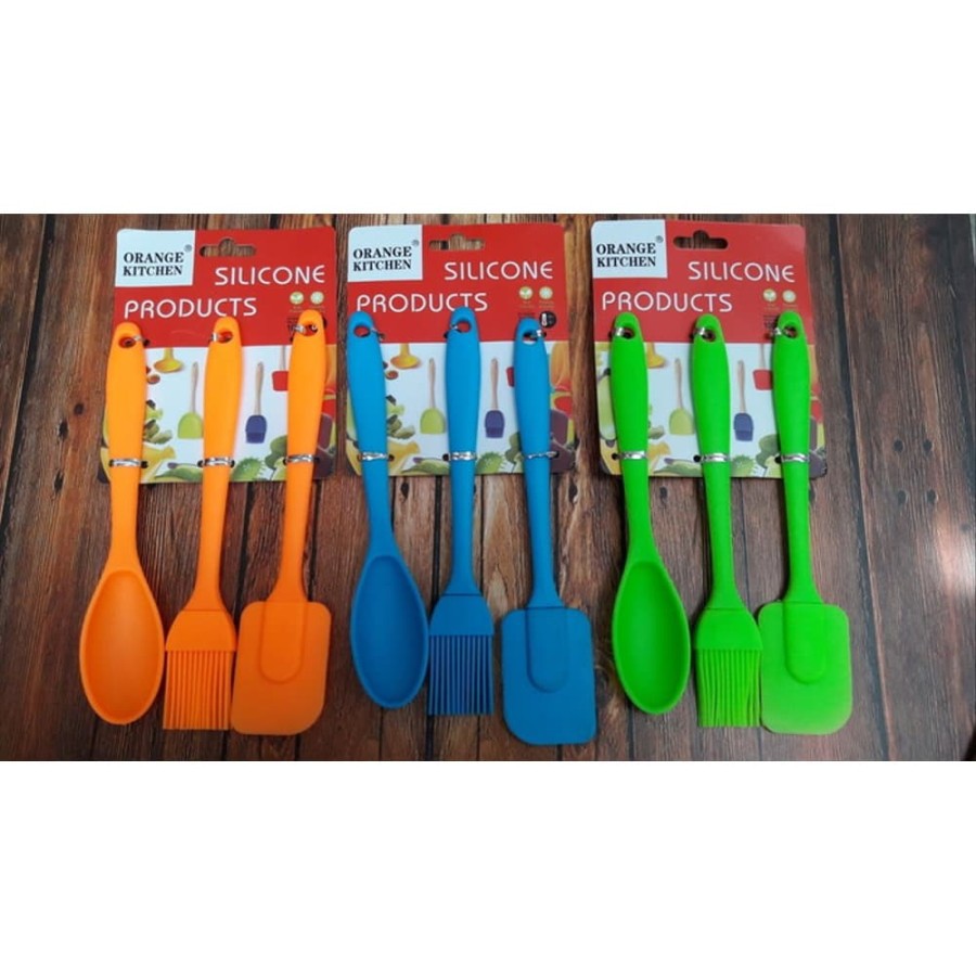 SPATULA SET SILIKON KUAS SENDOK 3PCS