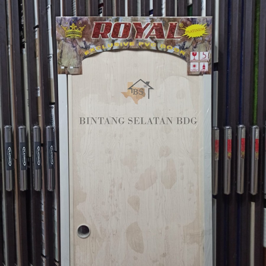 PINTU PVC PLASTIK ROYAL RPP PREMIUM CREAM POLOS/ PINTU KAMAR MANDI