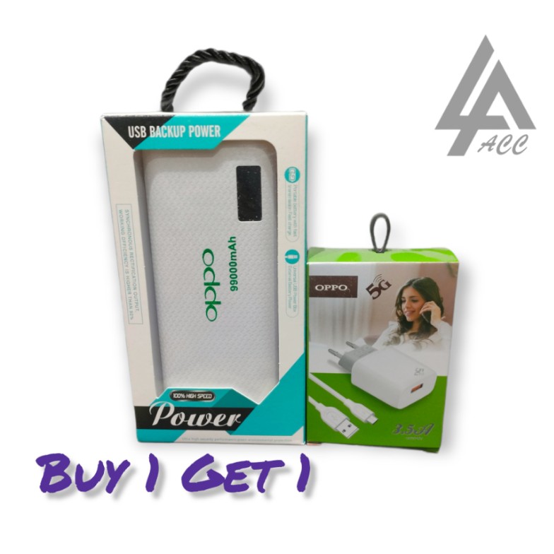 POWERBANK POWER BANK OPPO 99000mAh free GRATIS CHARGER OPPO ORIGINAL