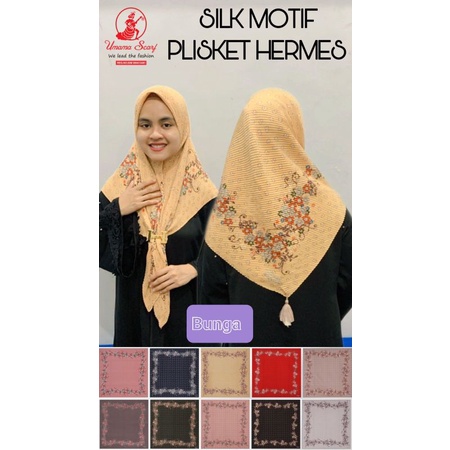 Plisket segi empat motif jambul