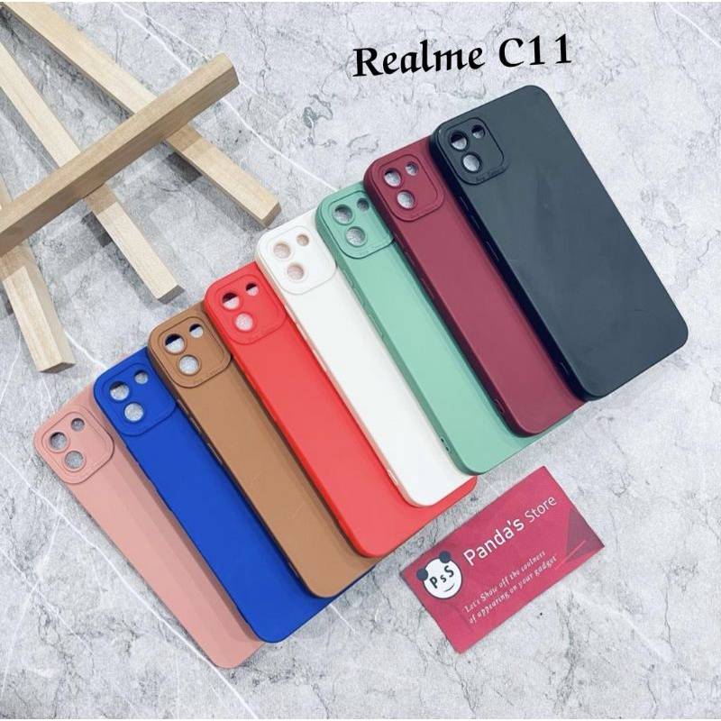 Softcase Pro Camera Realme C11 Biasa Candy Case Full Color 3D Silikon TPU