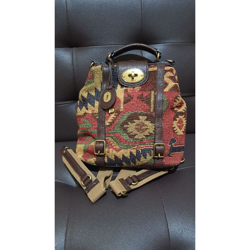 Backpack Fossil Emilia Lengkap keyfob