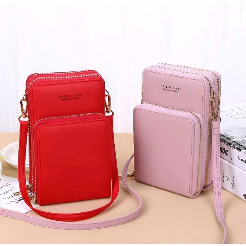 tas selempang hp wanita terbaru/tas dompet hp wanita/tas slempang slingbag bahan miniso