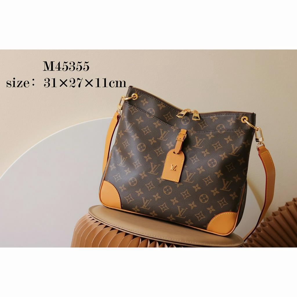 LV Top Original Exclusive Real Time M45355 M45353 Odeon Medium Handbag Handbag