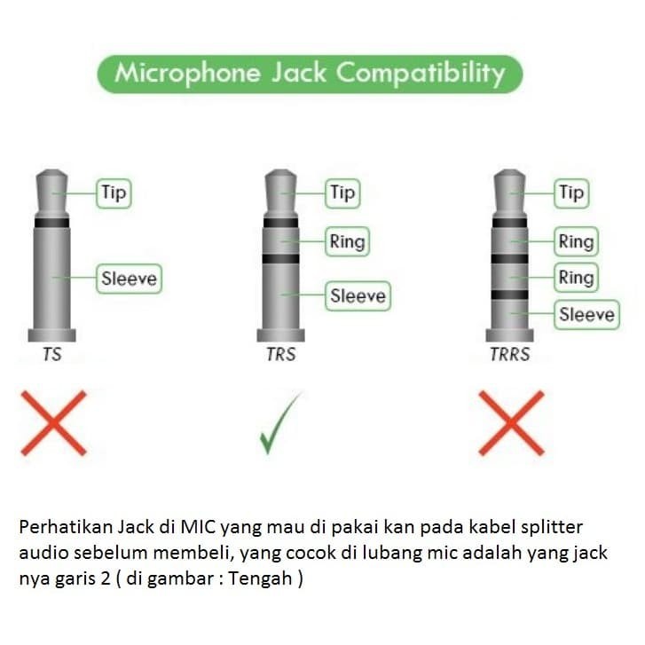 AUDIO phone jack 3.5mm SPLITTER MIC AND SPEAKER HOWELL 30 CM