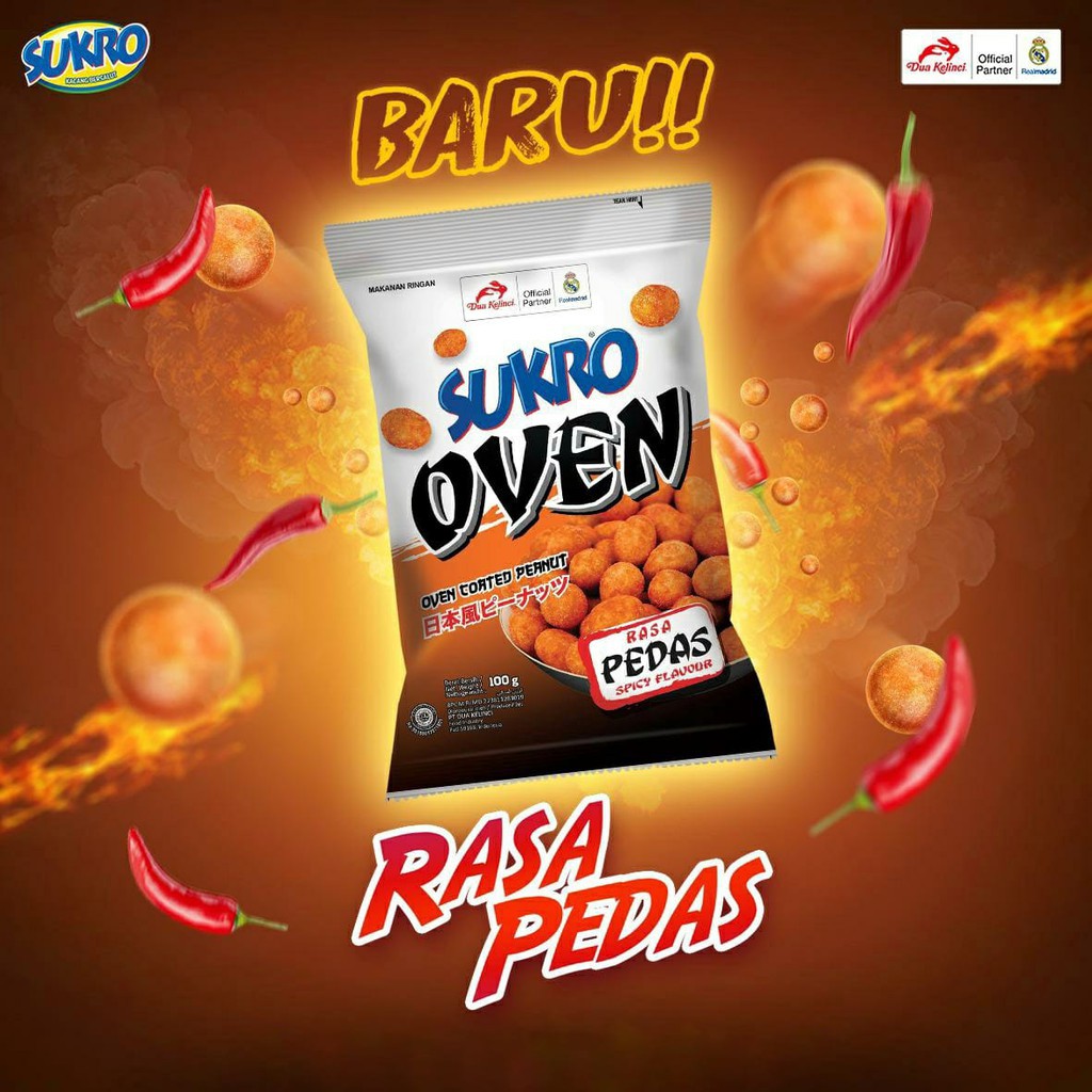 

Sukro Oven rasa Bawang, rasa pedas, rasa jagung bakar 100 Gr