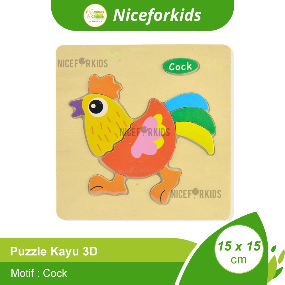 Puzzle Kayu 3D Anak / Wooden Puzzle / Mainan Edukasasi Anak Puzzle Lucu