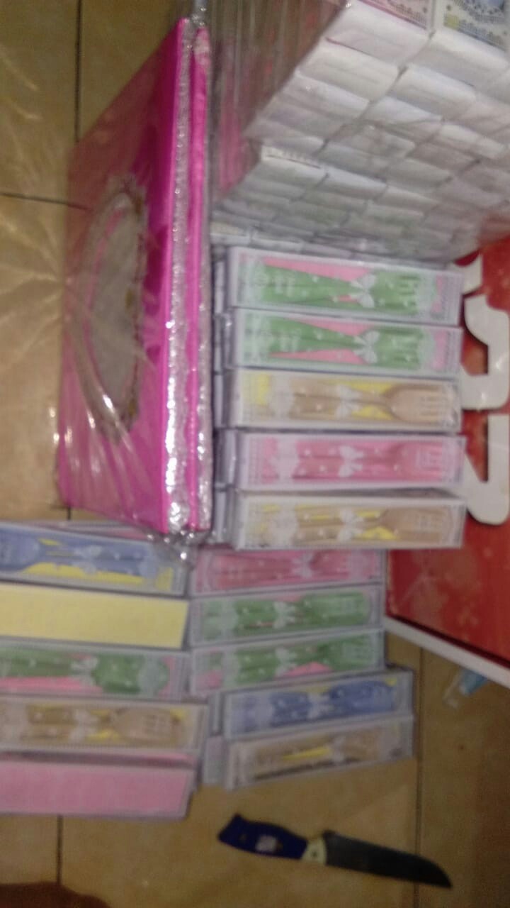 Souvenir 50 Pcs Travel Set Sendok Garpu Sumpit Jerami