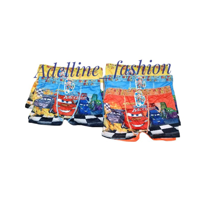 6PCS BOXER ANAK COWO / CEWE CELANA DALAM SEGI EMPAT ANAK SPIDERMAN / TAYO / CD BOXER ANAK CEWE BRANDED  HARGA 1/2 LUSIN / 6PCS HARGA GROSIR MURAH