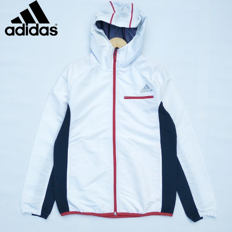 JAKET BEKAS ADIDAS SECOND ORIGINAL WINDBREAKER RUNNING PRELOVED JACKET  CASUAL SECOND ORIGINAL MURAH