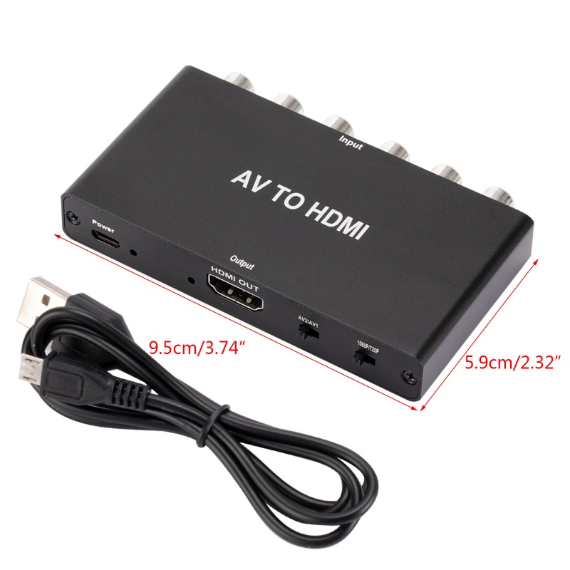 Btsg AV to Converter Dual AV to for Untuk Adapter RCA Untuk WII