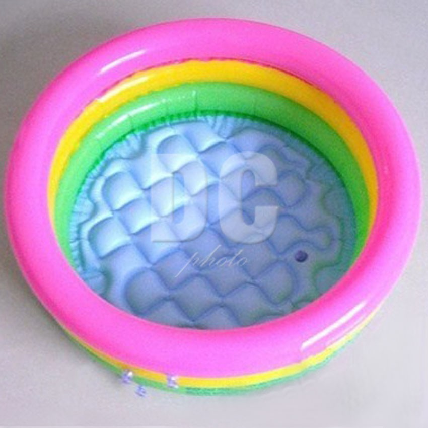 MALANG bs GOJEK Kolam Renang Anak INTEX 3 Ring Rainbow Baby Pool 58924 diameter 86 cm tinggi 25 cm