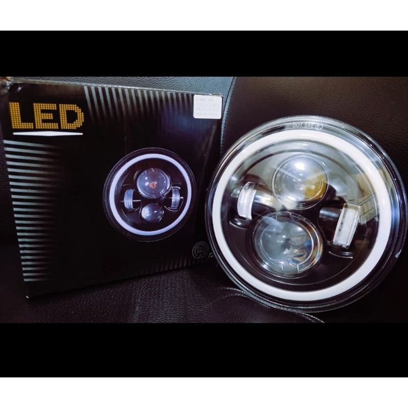 lampu daymaker 7inch set alis variasi 3warna universal motor / lampu depan daymaker