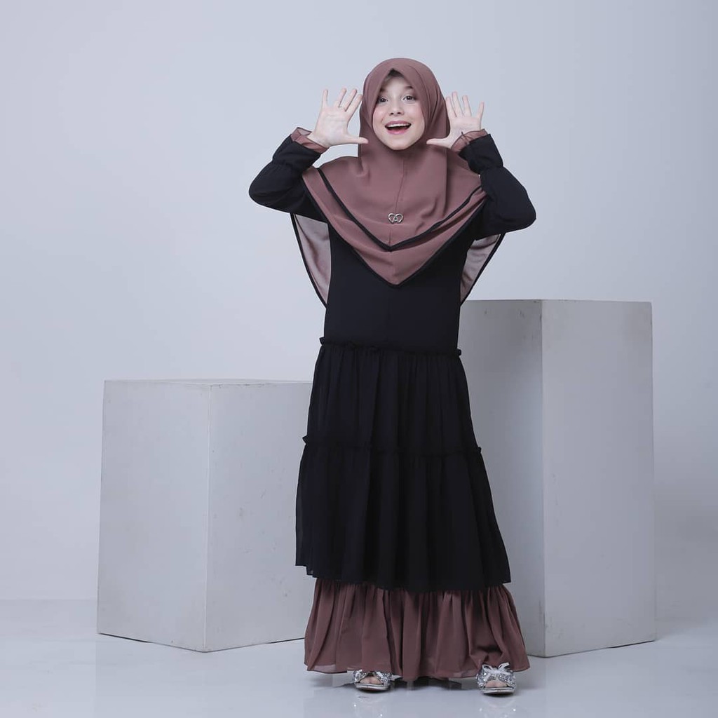 CAMELIA KIDS SYAR'I Gamis Anak 7-9 tahun Panjang Trendy Modern Kids Baju Panjang Stelan Syar’i Polos 2022