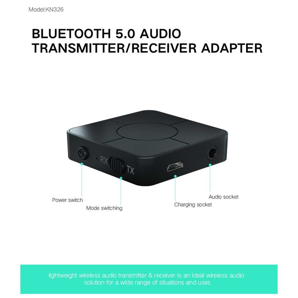 Centechia 2 in 1 Audio Bluetooth 5.0 Transmitter Receiver 3.5mm KN326