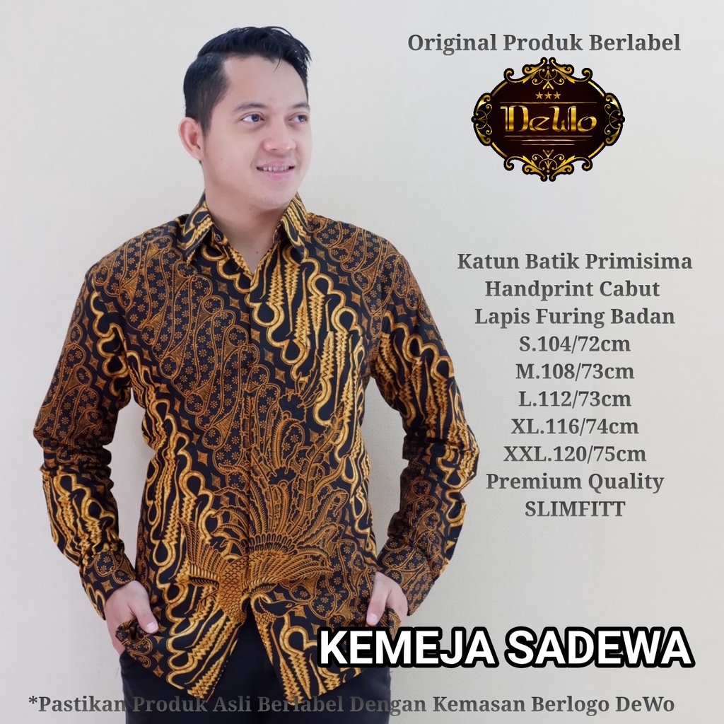 Kemeja Batik Solo  by Butik Batik Solo bahan katun kode KEMEJA BATIK LENGAN PANJANG SADEWA