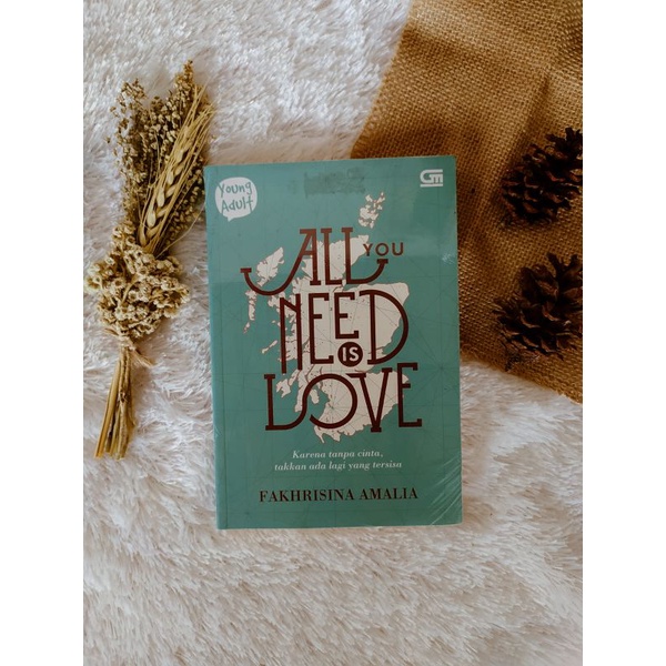 Novel All You Need Is Love - Fakhrisina Amalia / Obral Novel Murah Original
