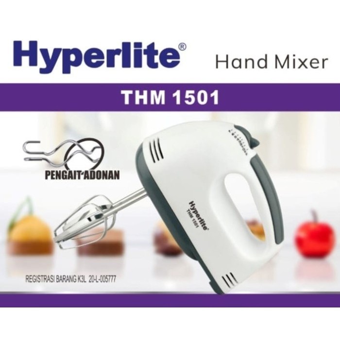 HYPERLITE Hand Mixer 7 Speed THM 1501 - Garansi 1 Tahun