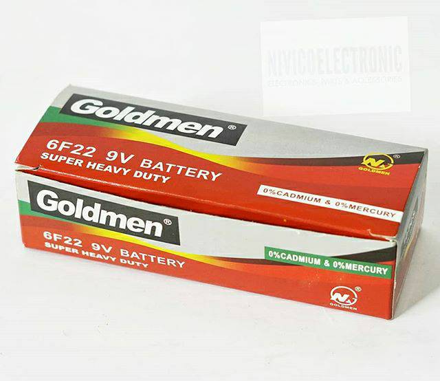 Baterai kotak 6F22 9V Goldmen