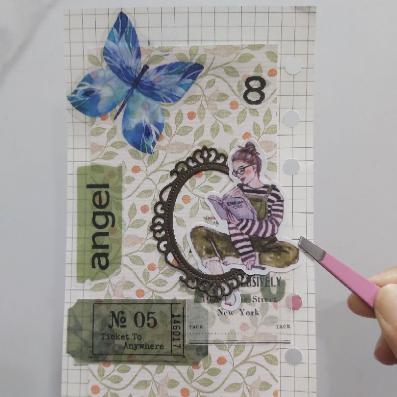 

5 Pcs Frame Kertas Deco Paper Untuk Journal Jurnal Scrapbook