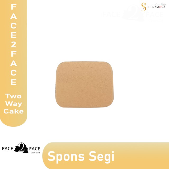 Face 2 Face Spon Bedak Pada Segi / Two Way Cake Sponge