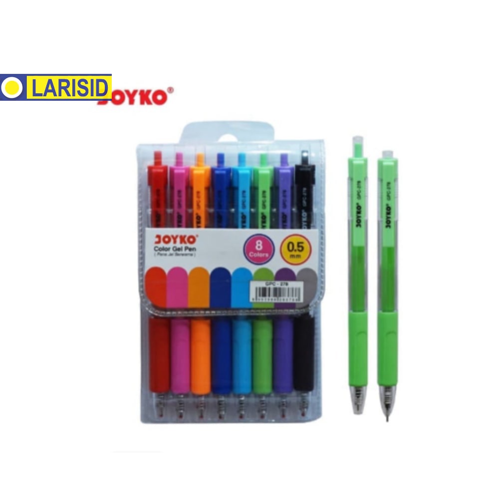 

COLOR GEL PEN PENA JEL WARNA JOYKO GPC-278 8 WARNA 0 5 MM