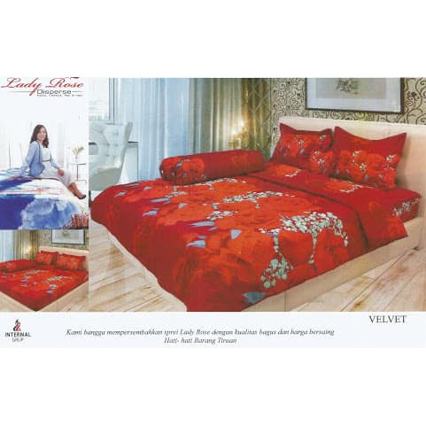 Sprei / Sprey / Spre Lady Rose Motif Velvet