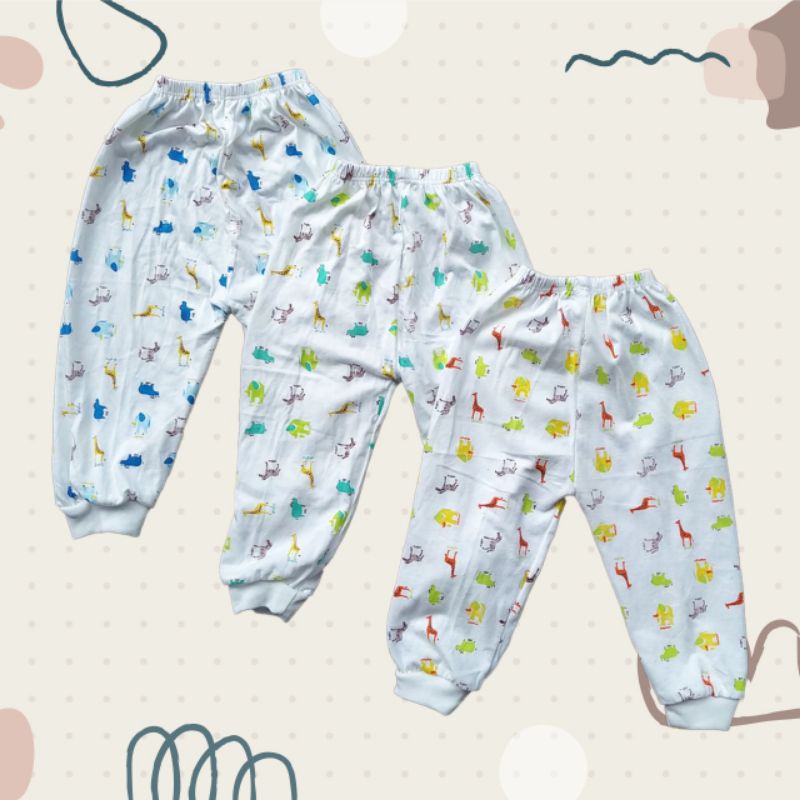 celana panjang bayi size 0-1tahun motif zoo