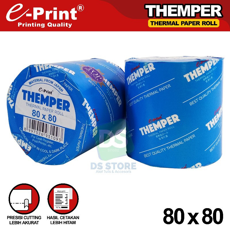 

Kertas Kasir Thermal Paper Roll 80x80 New E-PRINT