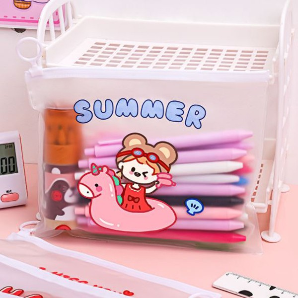 Zipperbag Tempat Pensil Lucu Cute Little Girl Import Souvenir MK1101-2