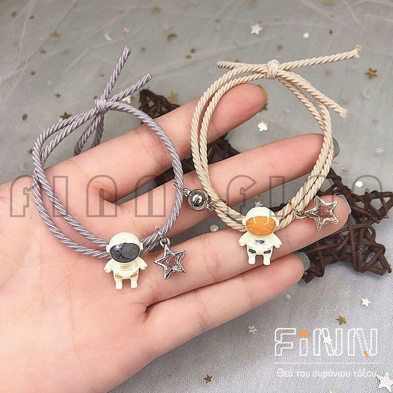 Gelang Couple Karet Astronot Persahabatan / Gelang Astronot Dengan Aksen Bintang