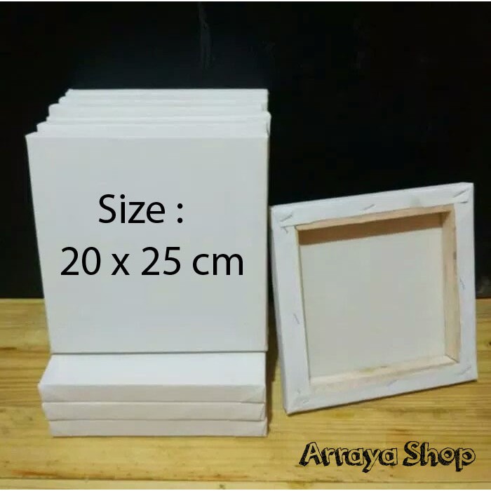 

(min. 2 pcs) Canvas Kanvas Lukis 20 x 25 cm + Kayu Spanram