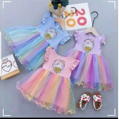 Dress Tutu Rainbow Unicorn Girls Rule Import