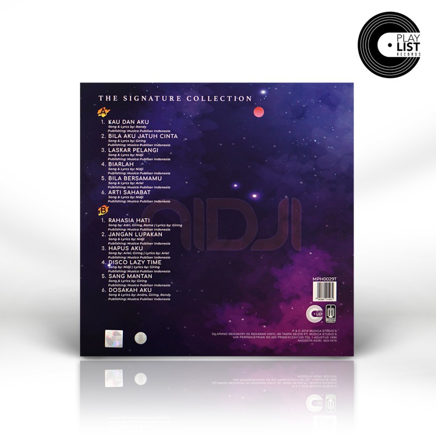 PIRINGAN HITAM / VINYL NIDJI - THE SIGNATURE COLLECTION