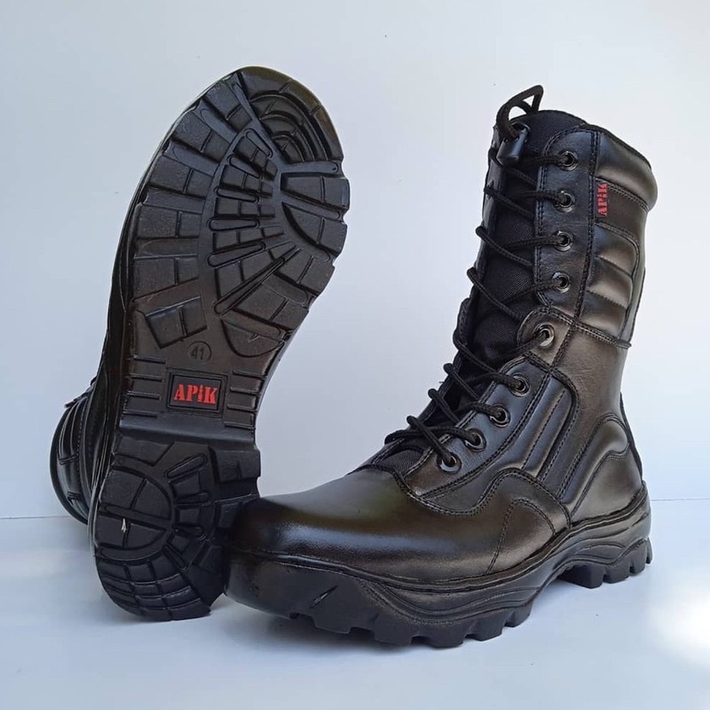 SEPATU PDL LGR RJR APIK BAHAN KULIT SAPI ASLI SEPATU PDL DINAS LAPANGAN TNI POLRI SECURITY SATPAM SEPATU BOOTS PRIA DAN WANITA