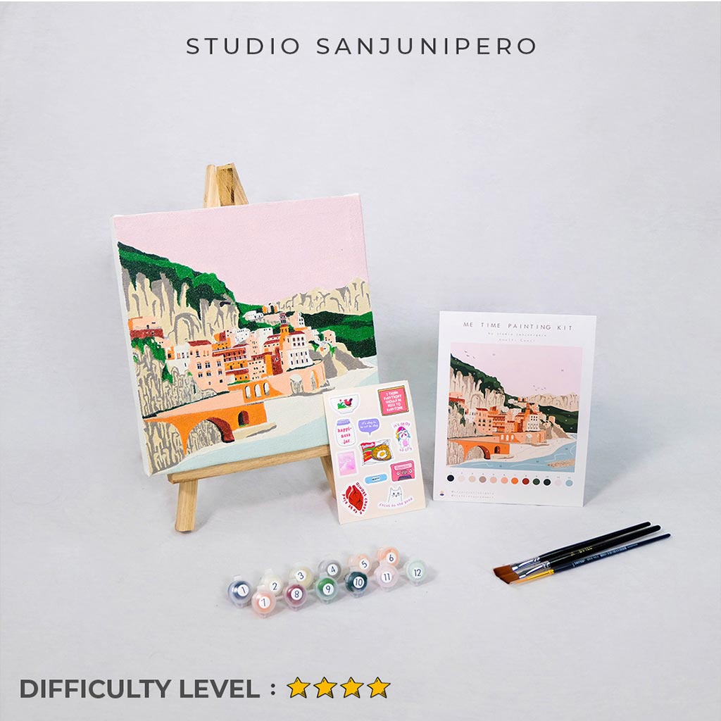 Studio Sanjunipero - Paint By Number Kit - Amalfi Coast - 25cm x 25cm